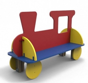 Лавочка детская "Паровозик" Л-24 1375х580х920мм